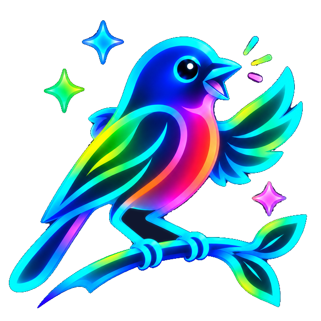 Tally, the Logic Bunting songbird mascot